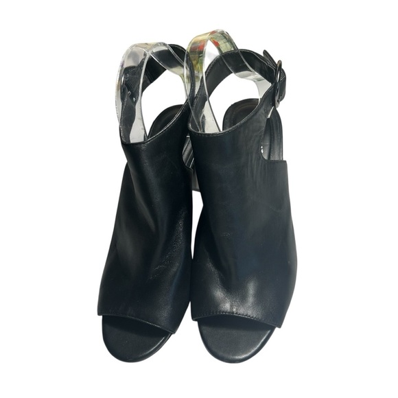 Alfani Floriss Step 'N Flex Peep Toe Leather Slingback lock Heeled Shoo Sz 8.5 - Picture 3 of 12